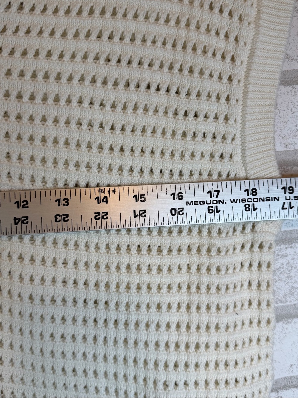 Universal Thread Ivory Open Knit Button Front Sweater Vest XS Sleeveless Cotton - Picture 9 of 9